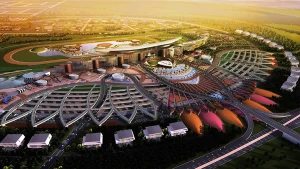 Aerial view of Dubai Freezone business district